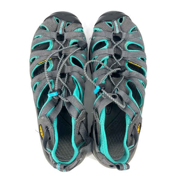 KEEN Whisper Sandals Womens 8.5 Grey Blue Trim - Picture 6 of 8